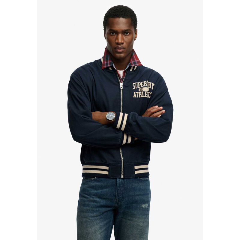 Superdry Twill Varsity Bomber Jacket image number 2